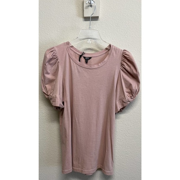 Buffalo David Bitton balloon sleeves misty rose top size M NEW - Picture 9 of 9